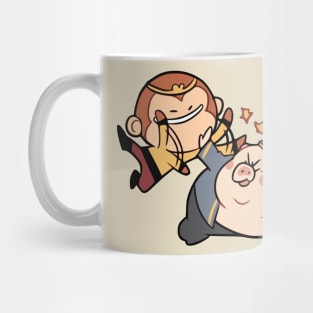 Tiny Monkey King and Pigsy Mug